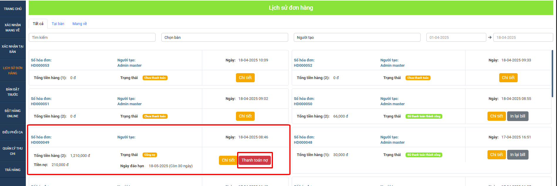 Hình minh họa ghi nhận Công nợ cho Khách hàng