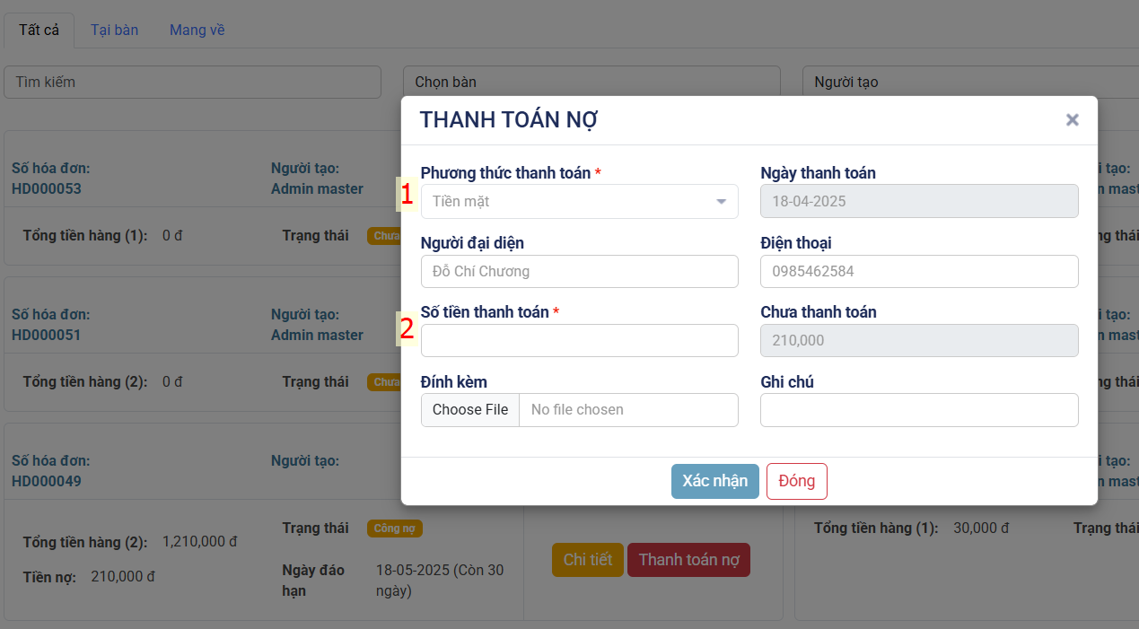 Hình minh họa ghi nhận Công nợ cho Khách hàng