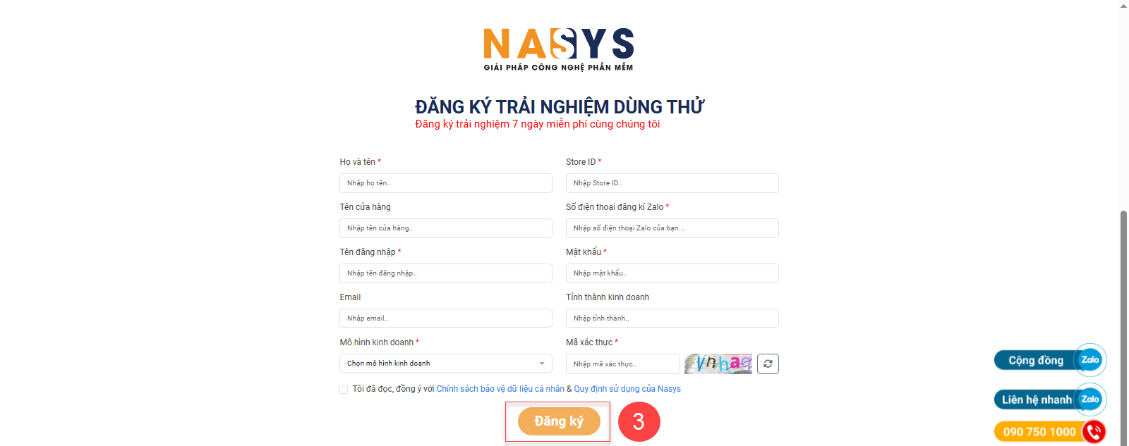Hình minh họa nhấn đăng ký để hoàn tất đăng ký dùng thử