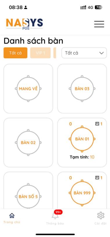 Hình ảnh minh họa hiển thị giao diện chính của thu ngân