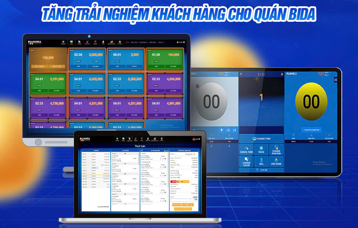 phần mềm order món quán billard