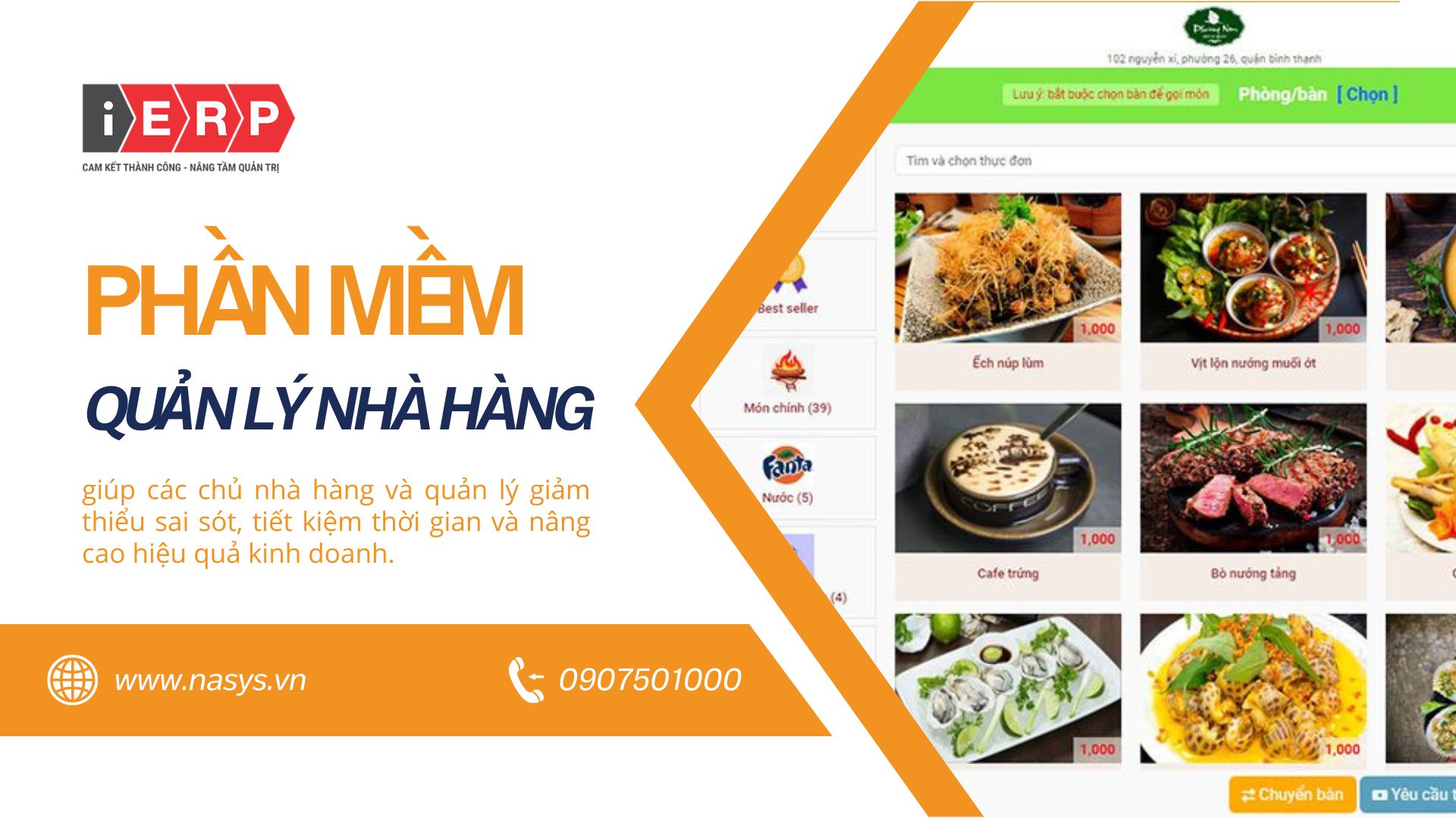 phần mềm quản lý nhà hàng