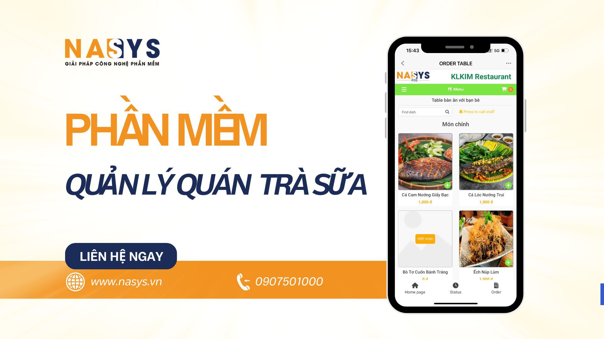 phần mềm quản lý quán trà sữa